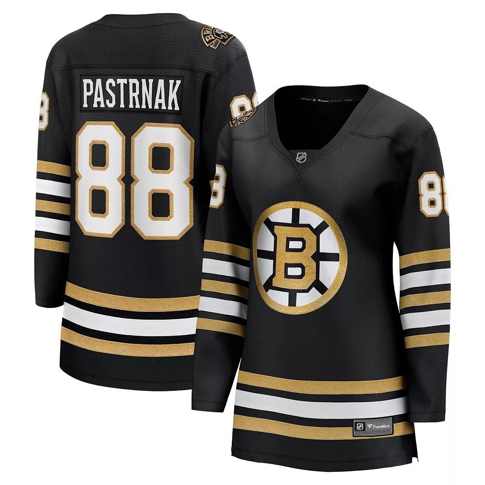 Women's Fanatics Branded David Pastrnak Black Boston Bruins 100th Anniversary Premier Breakaway Player Jersey, Size: Medium Product Image