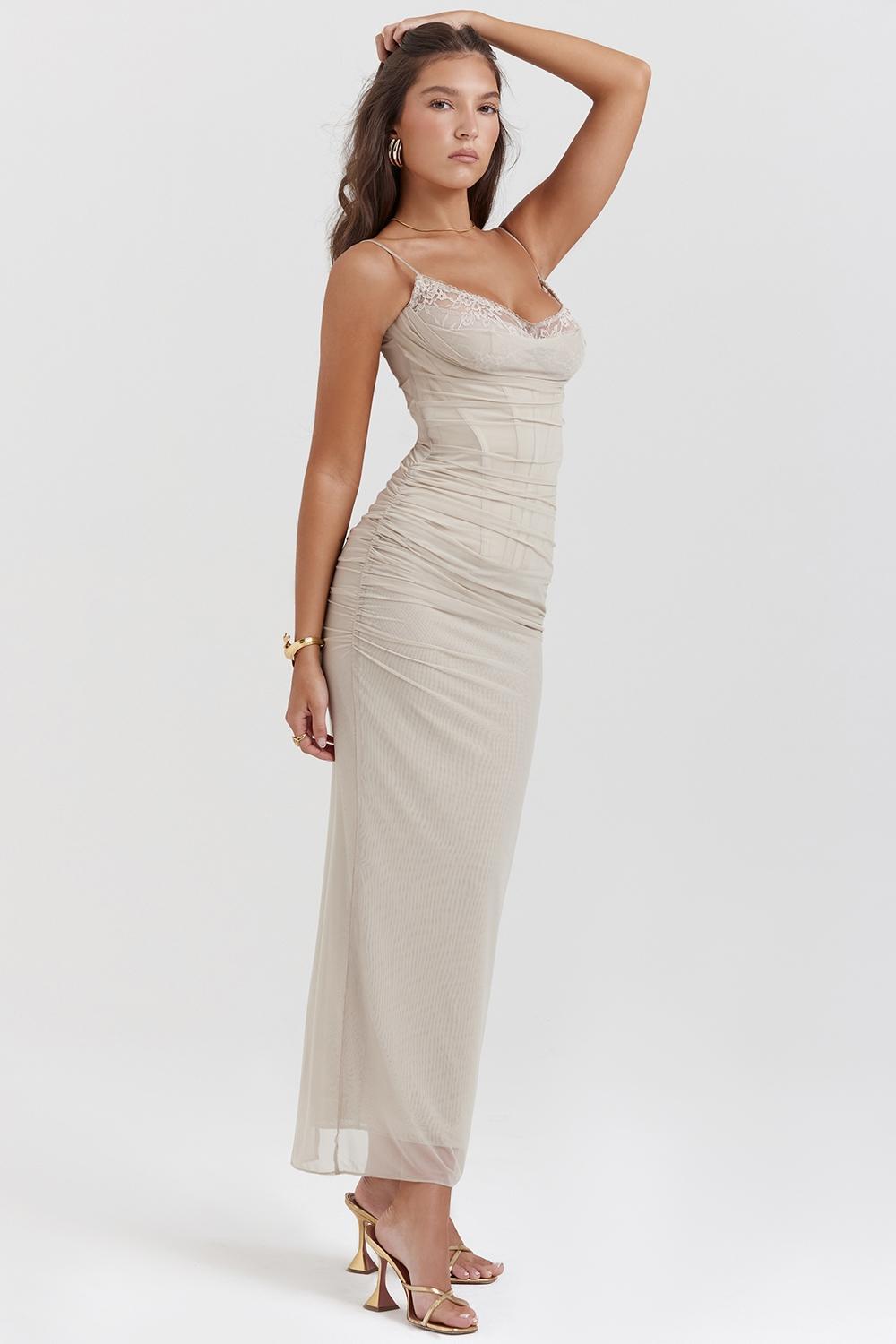 Nalini  sand maxi dress Product Image
