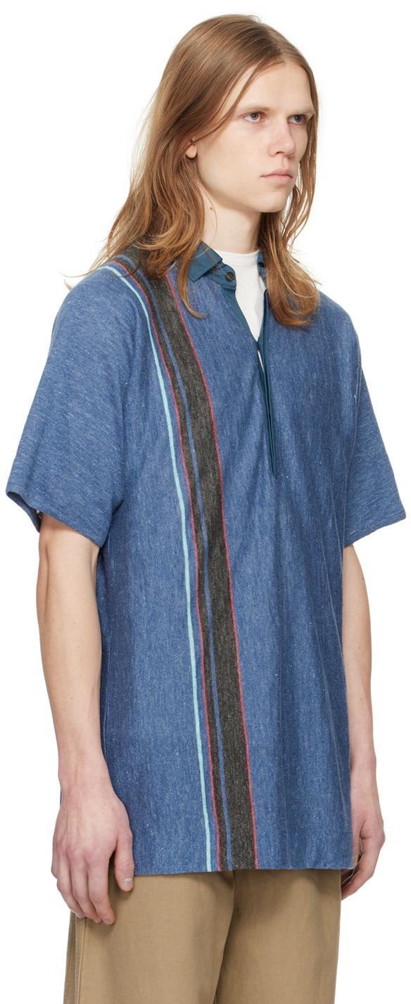 THE ROW Blue Eddie Polo In Bsh Blue Shade Product Image