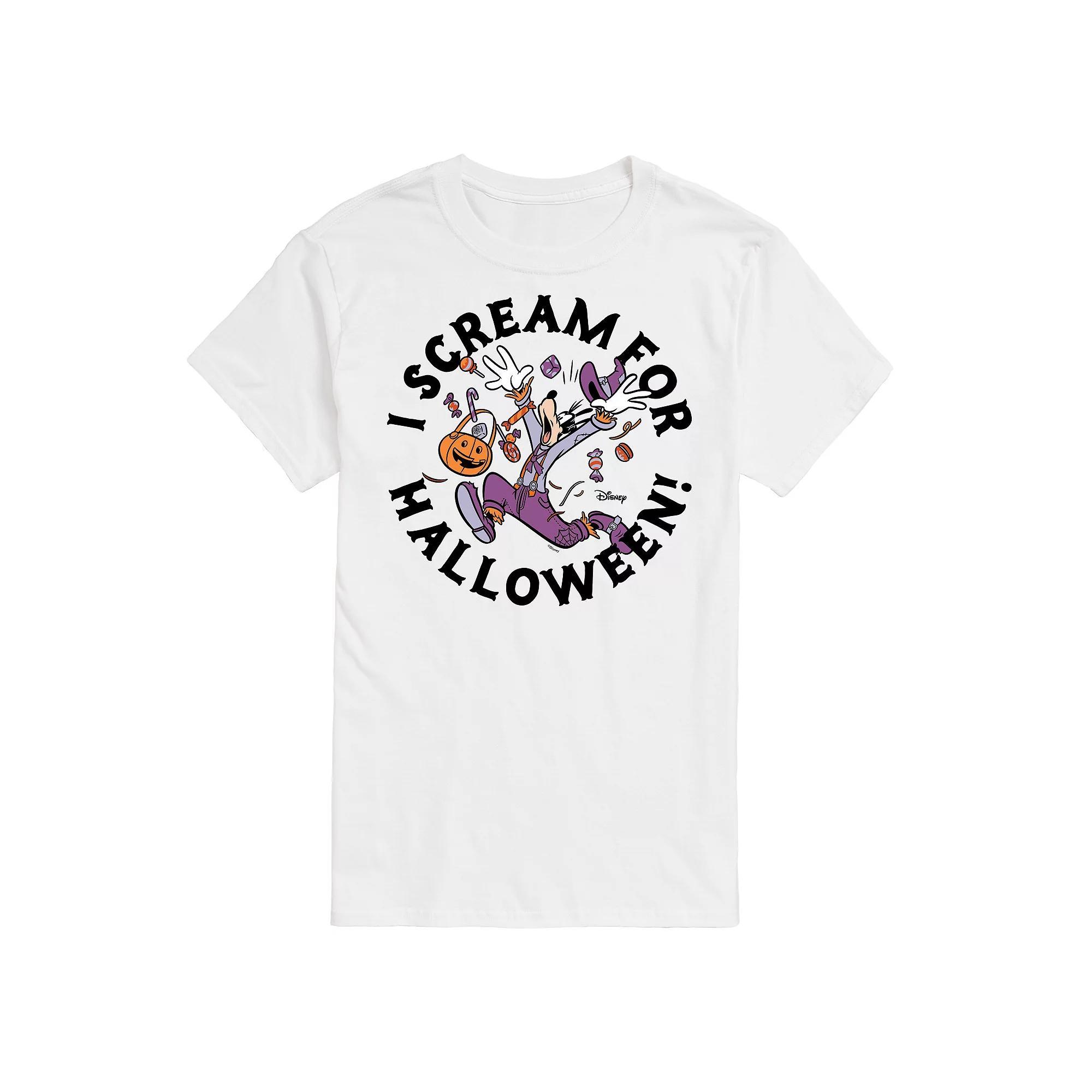 Disneys Goofy Mens I Scream For Halloween Graphic Tee Product Image