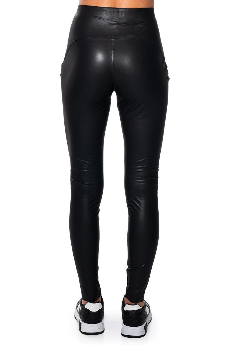 RIO HIGH RISE LEGGING WITH 4 WAY STRETCH IN BLACK Product Image