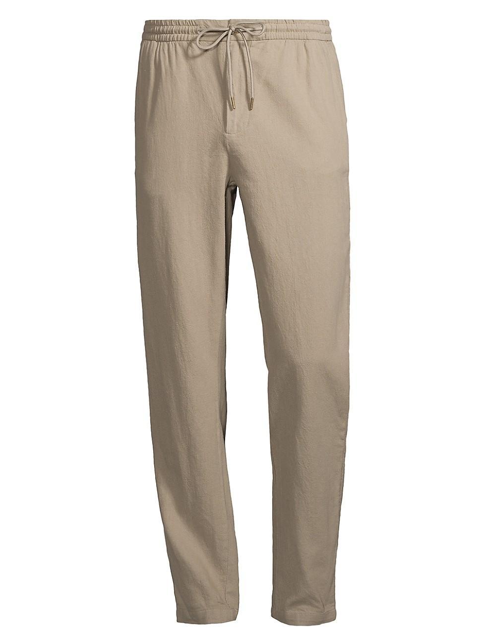Mens Callum Cotton-Linen Drawstring Pants Product Image