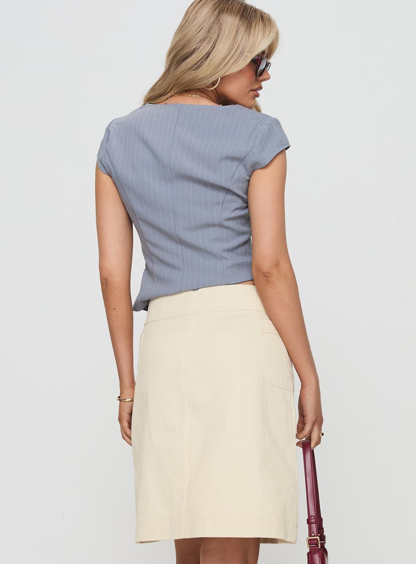 Jillian Midi Skirt Cream Product Image