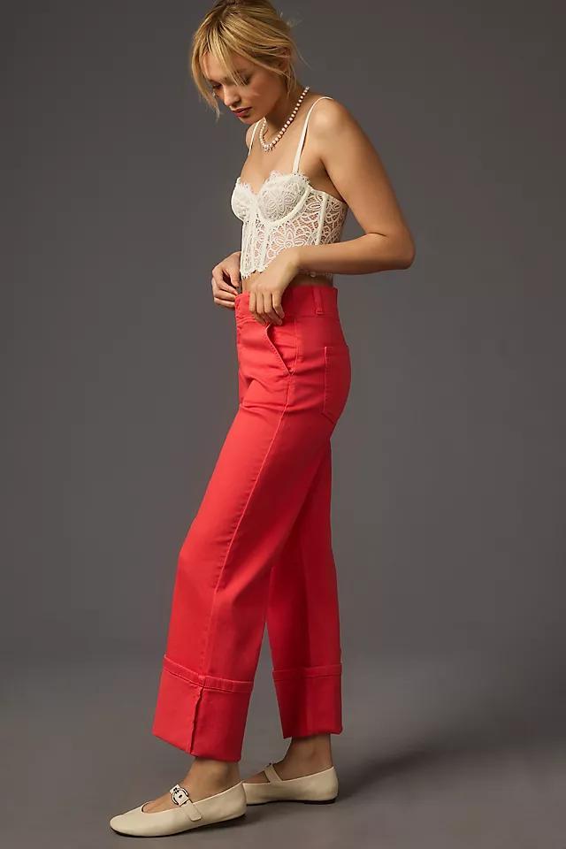 Pilcro Relaxed Cuff Mid-Rise Straight-Leg Jeans Product Image