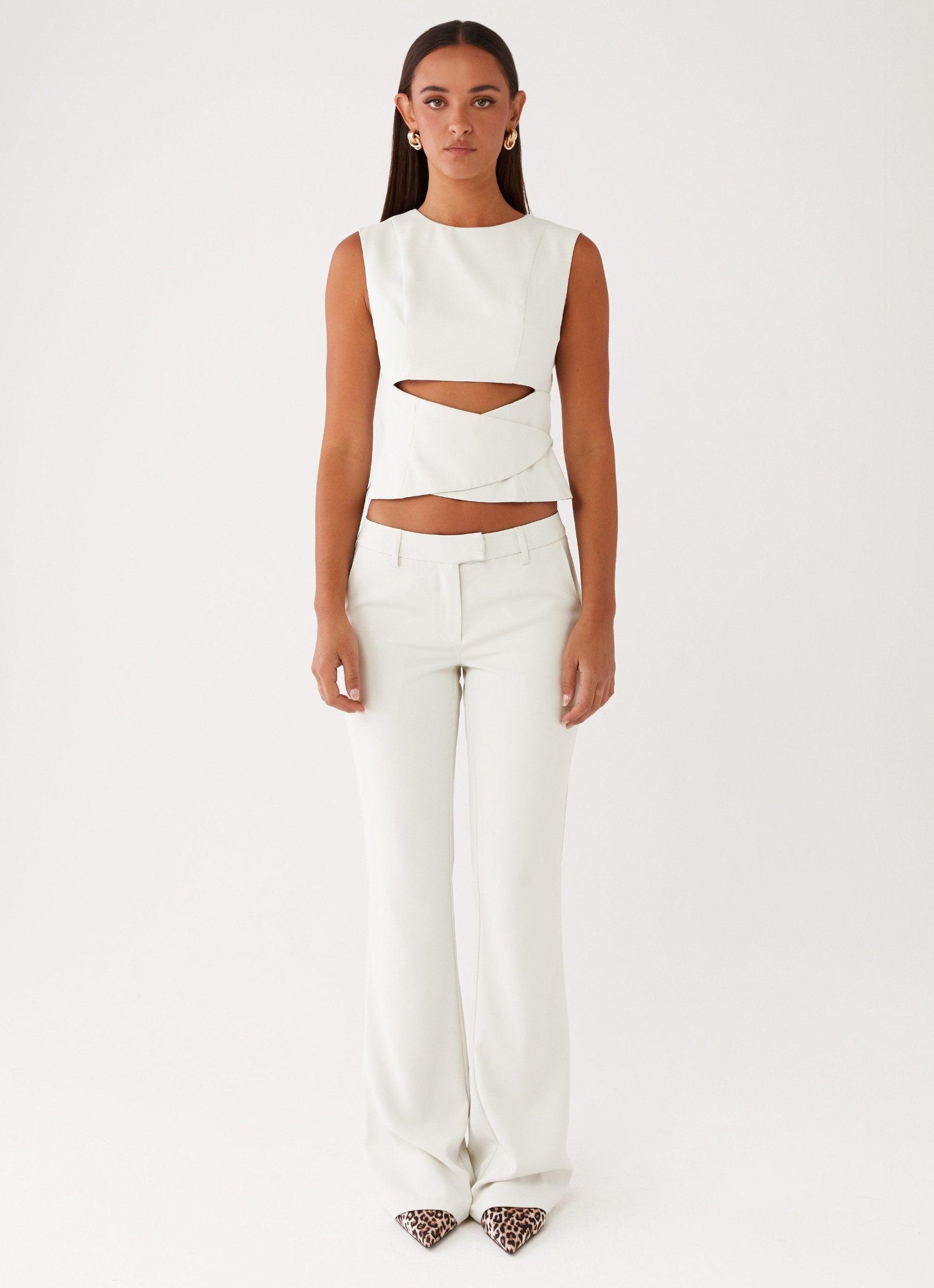 Cyra Wrap Top - Ivory Girls Product Image