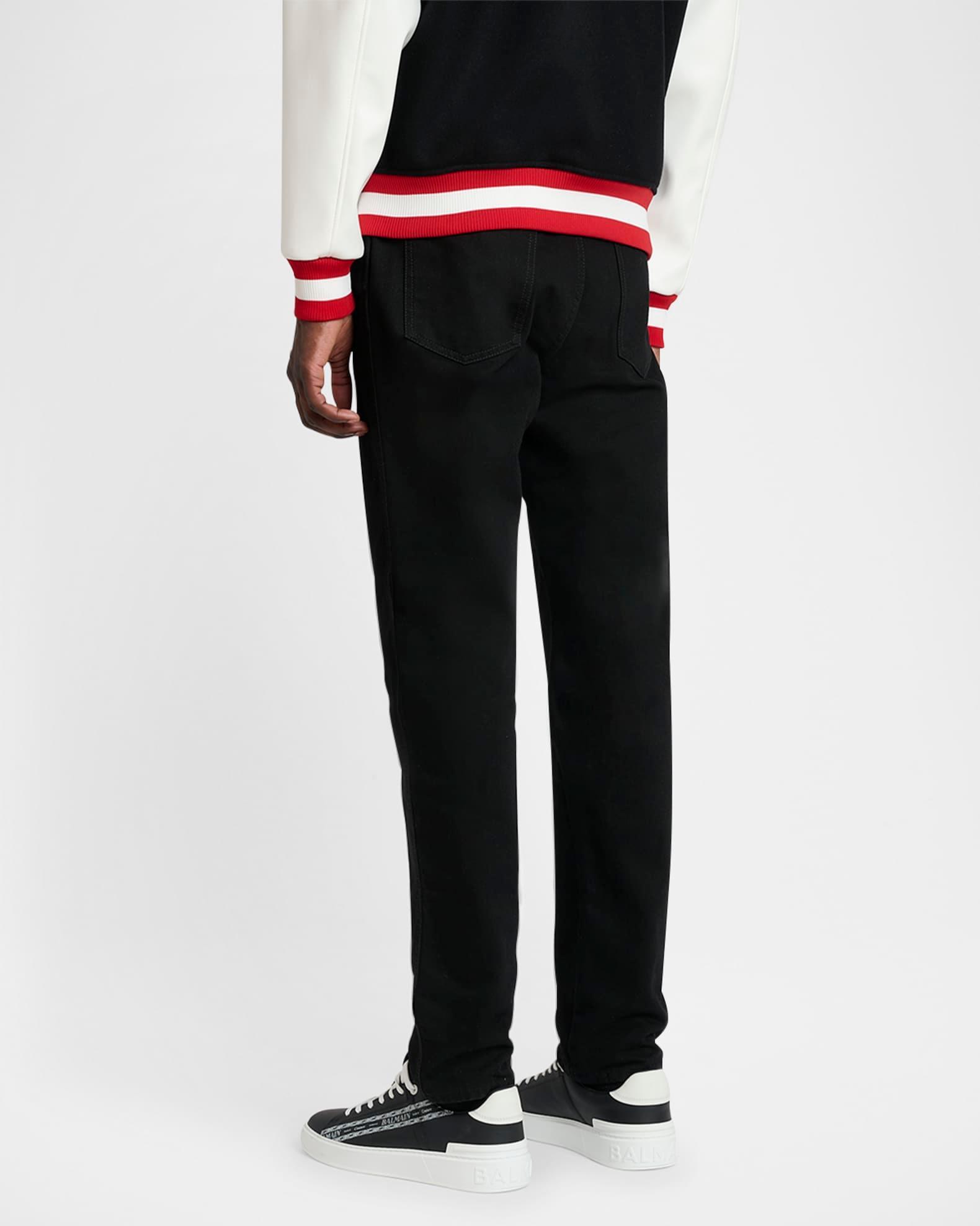 Men's Classic-Fit Black Denim Pants Product Image