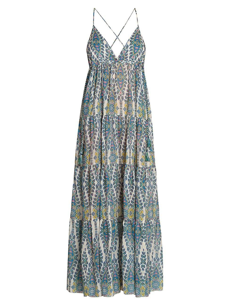 Womens Medallion Cotton-Blend Voile Sundress Product Image