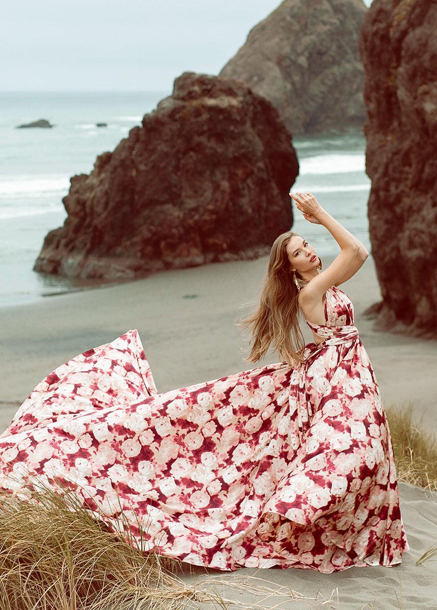 June Impact Dress in Warm Watercolor Female Product Image
