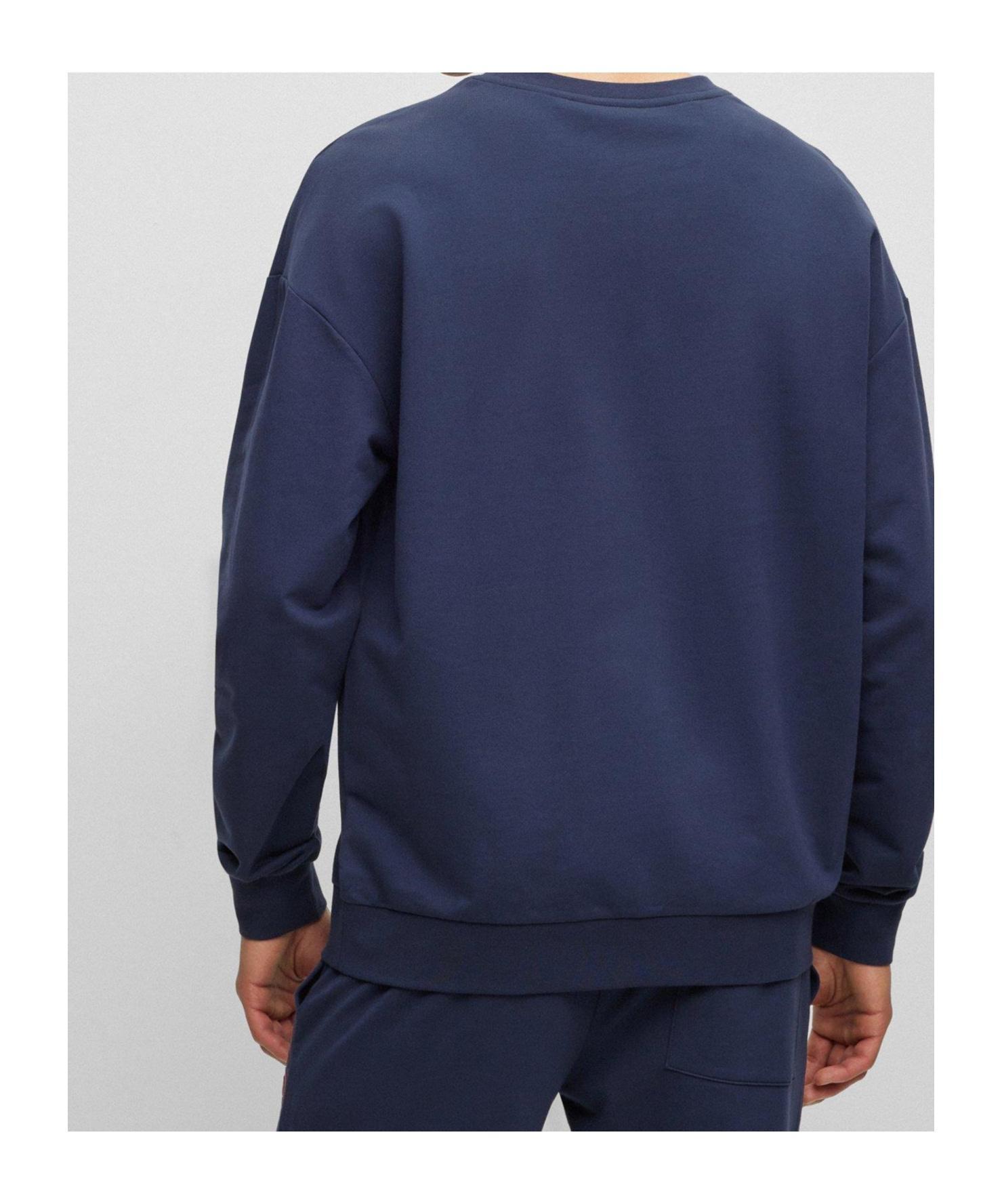 HUGO BOSS Long-sleeved Pullover In Blue Product Image