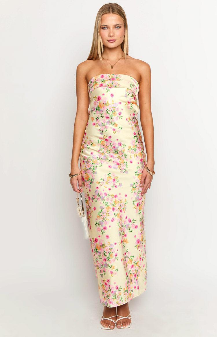 Maiah Yellow Bloom Maxi Dress Product Image