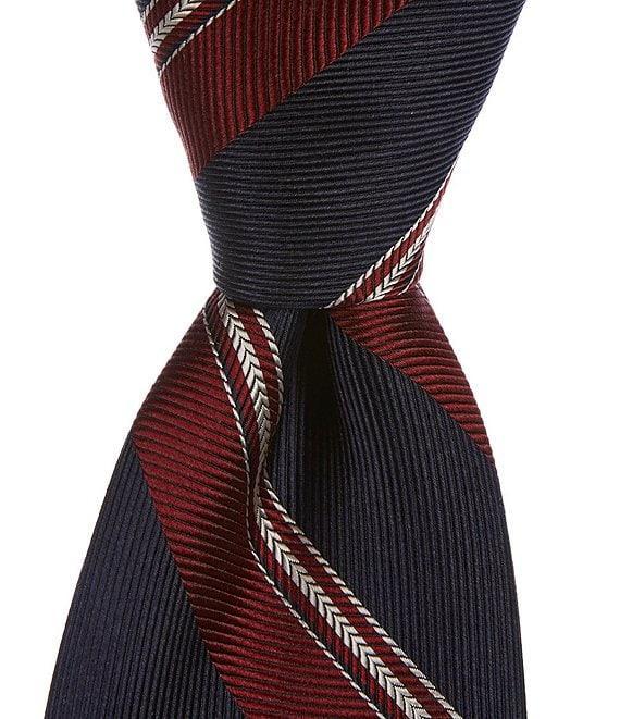 Daniel Cremieux Signature Wide Stripe 3 3/8#double; Woven Silk Tie Product Image