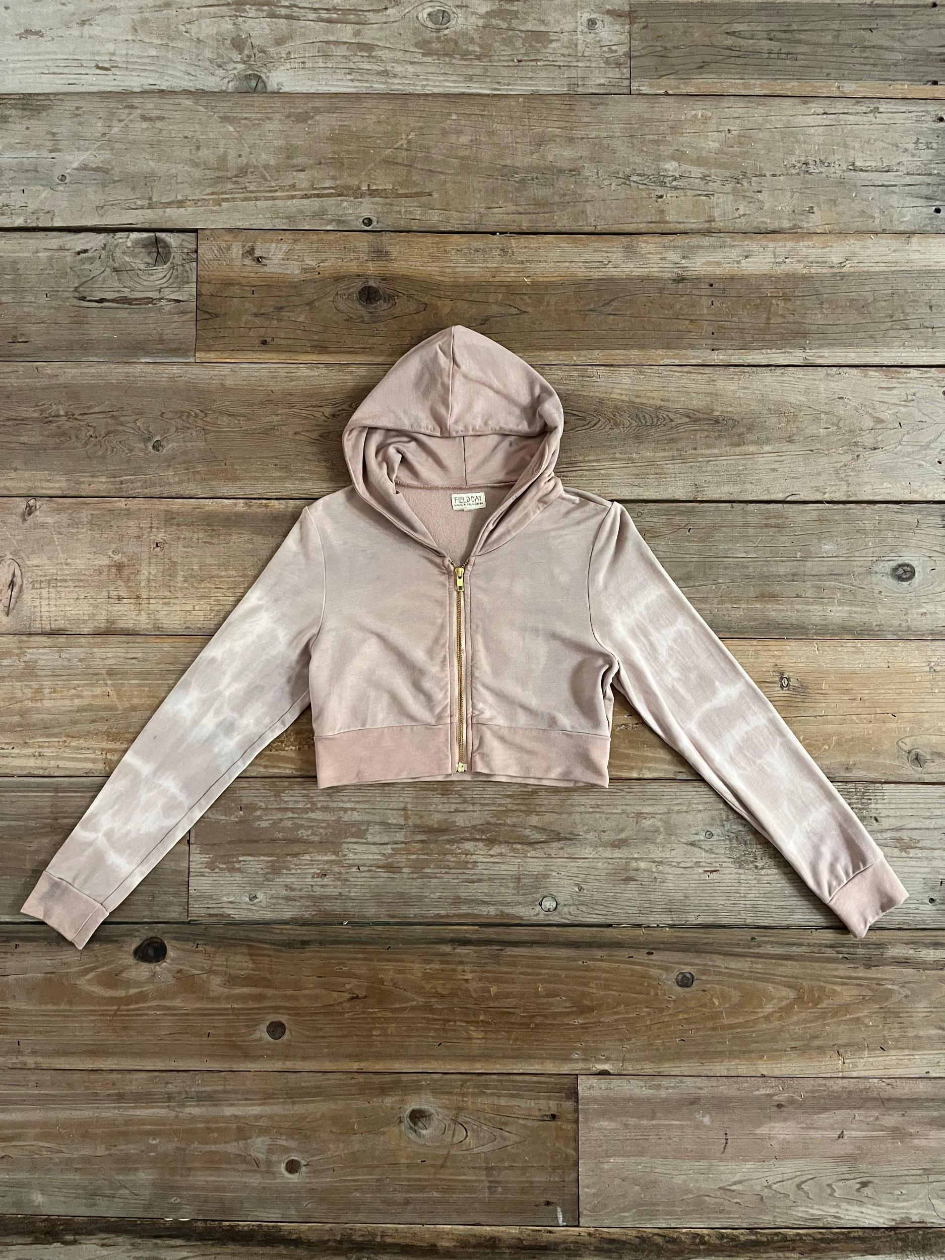 SIZE MEDIUM Cropped Hoodie in Bamboo with Botanical Dyes Product Image