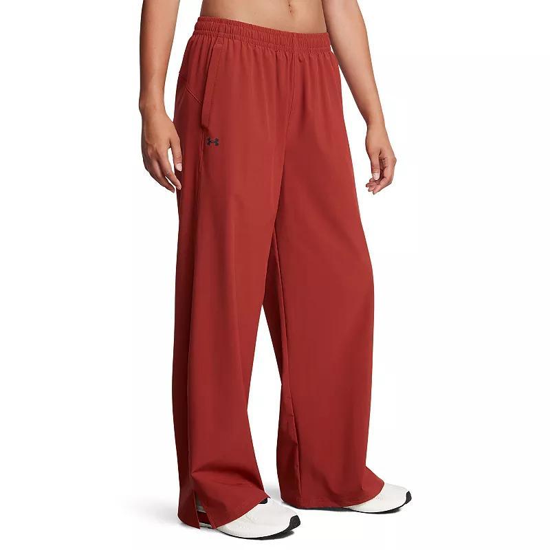Women's Under Armour Rival Wide Leg Pants, Size: Medium, Black Product Image