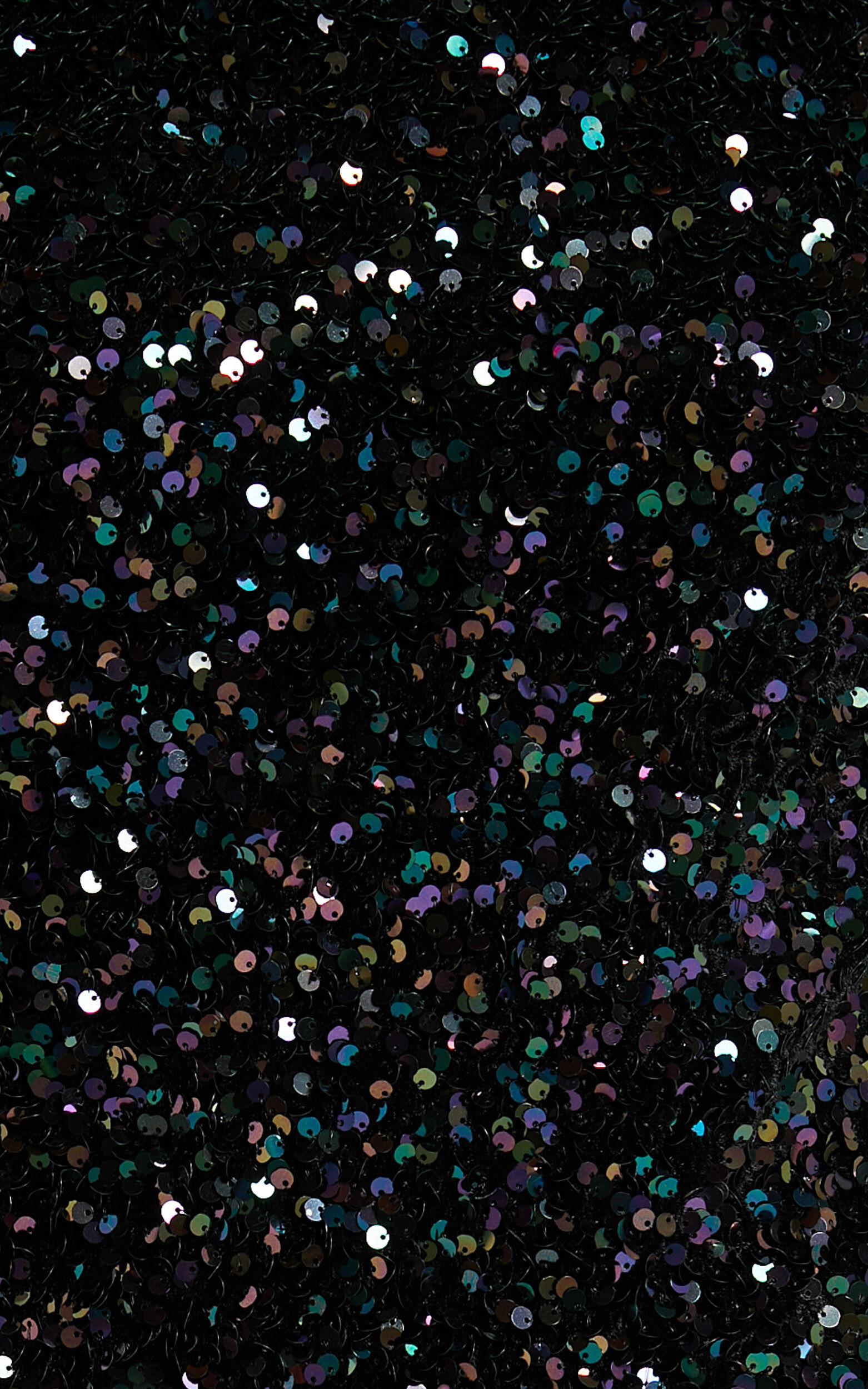 Tracy Mini Dress - Sequin Long Sleeve Backless Dress in Black Product Image