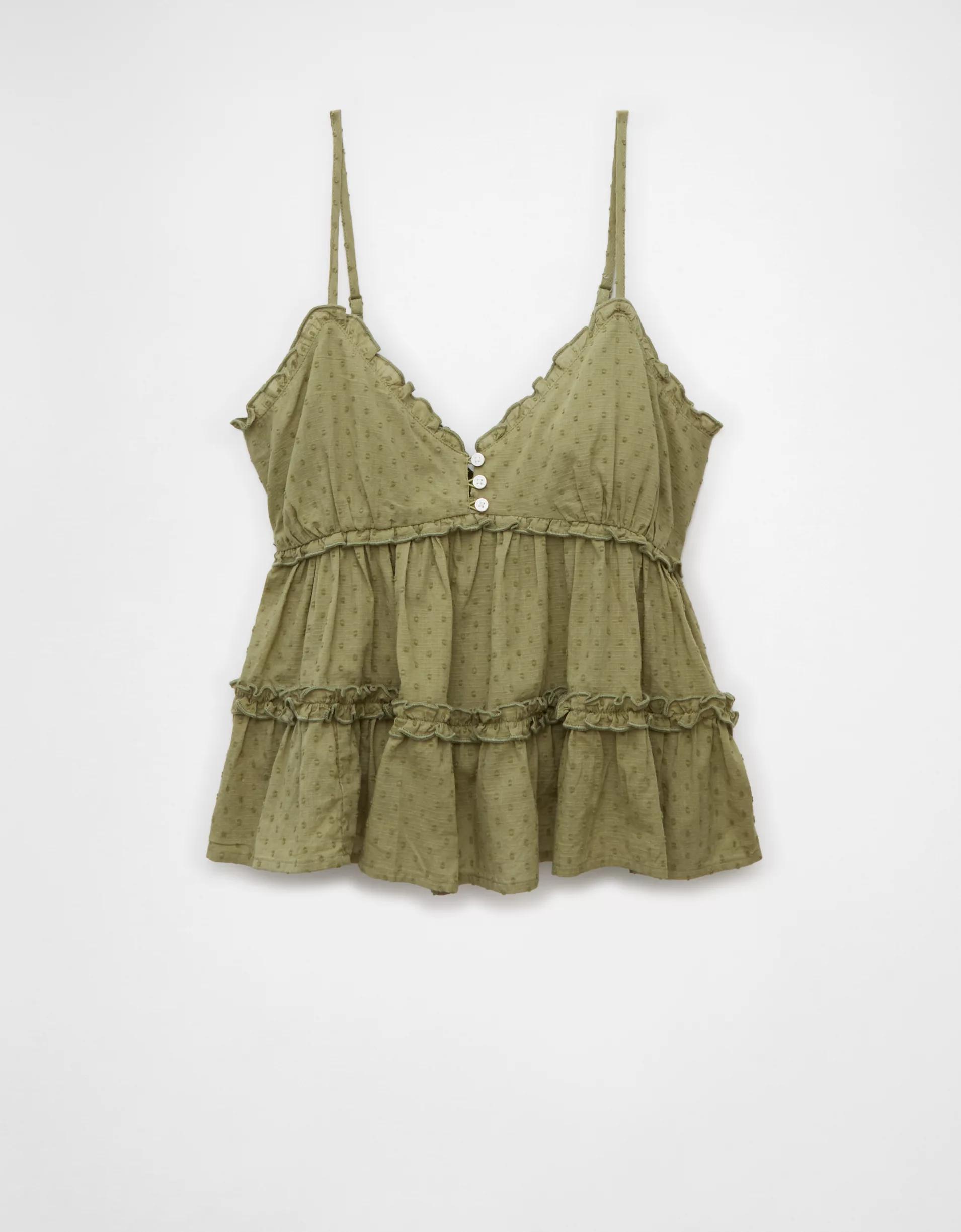 AE Ruffle Babydoll Tank Top Product Image