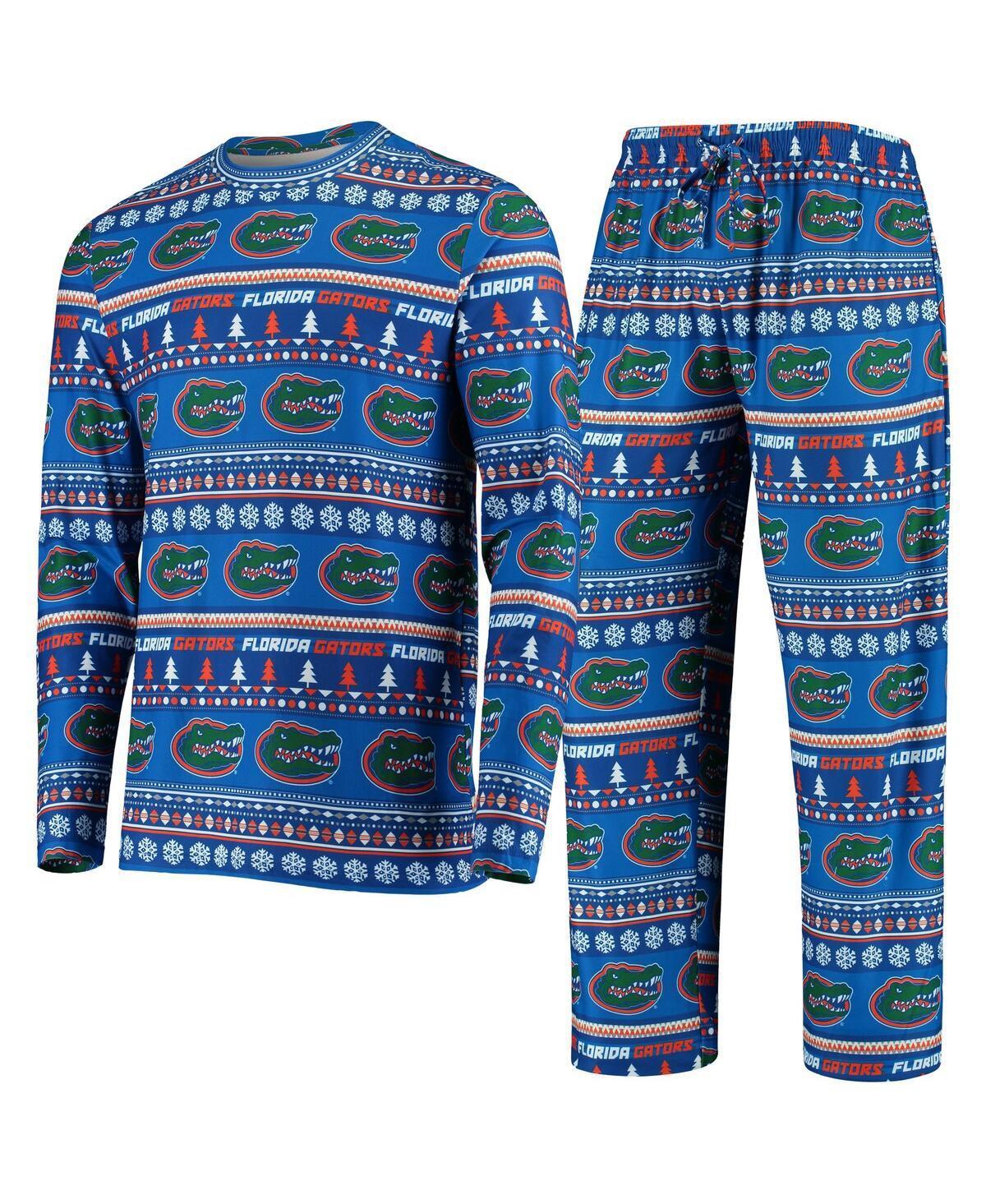 Men's Concepts Sport Royal Florida Gators Ugly Sweater Knit Long Sleeve Top and Pant Set, Size: Large, Blue Product Image