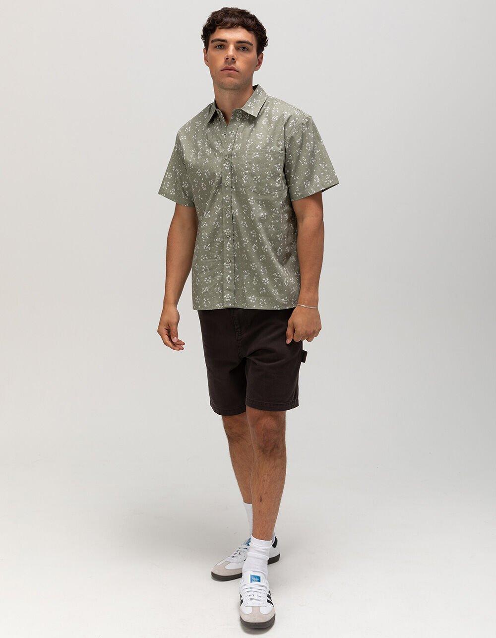 RSQ Mens Ditsy Print Poplin Button Up Shirt Product Image