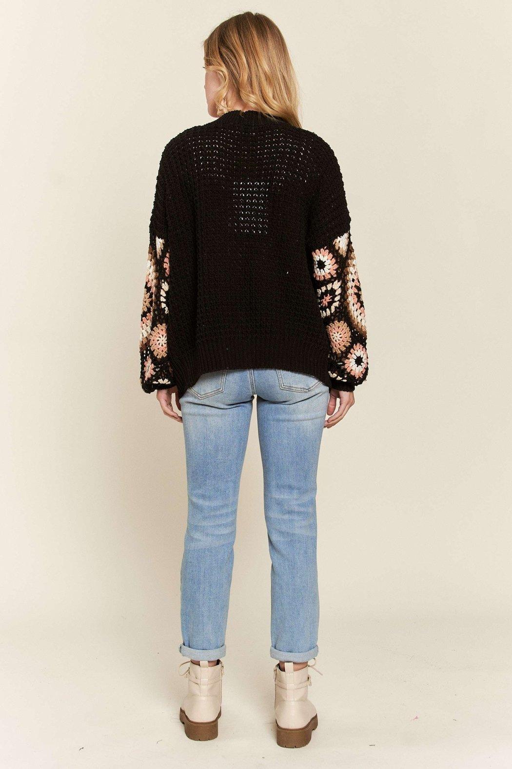 Crochet Sleeve Cardigan Product Image