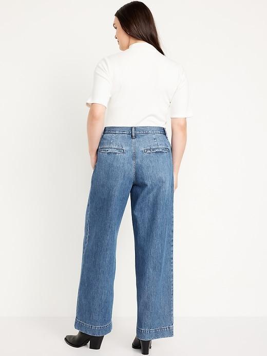 Extra High-Waisted Baggy Wide-Leg Trouser Jeans Product Image