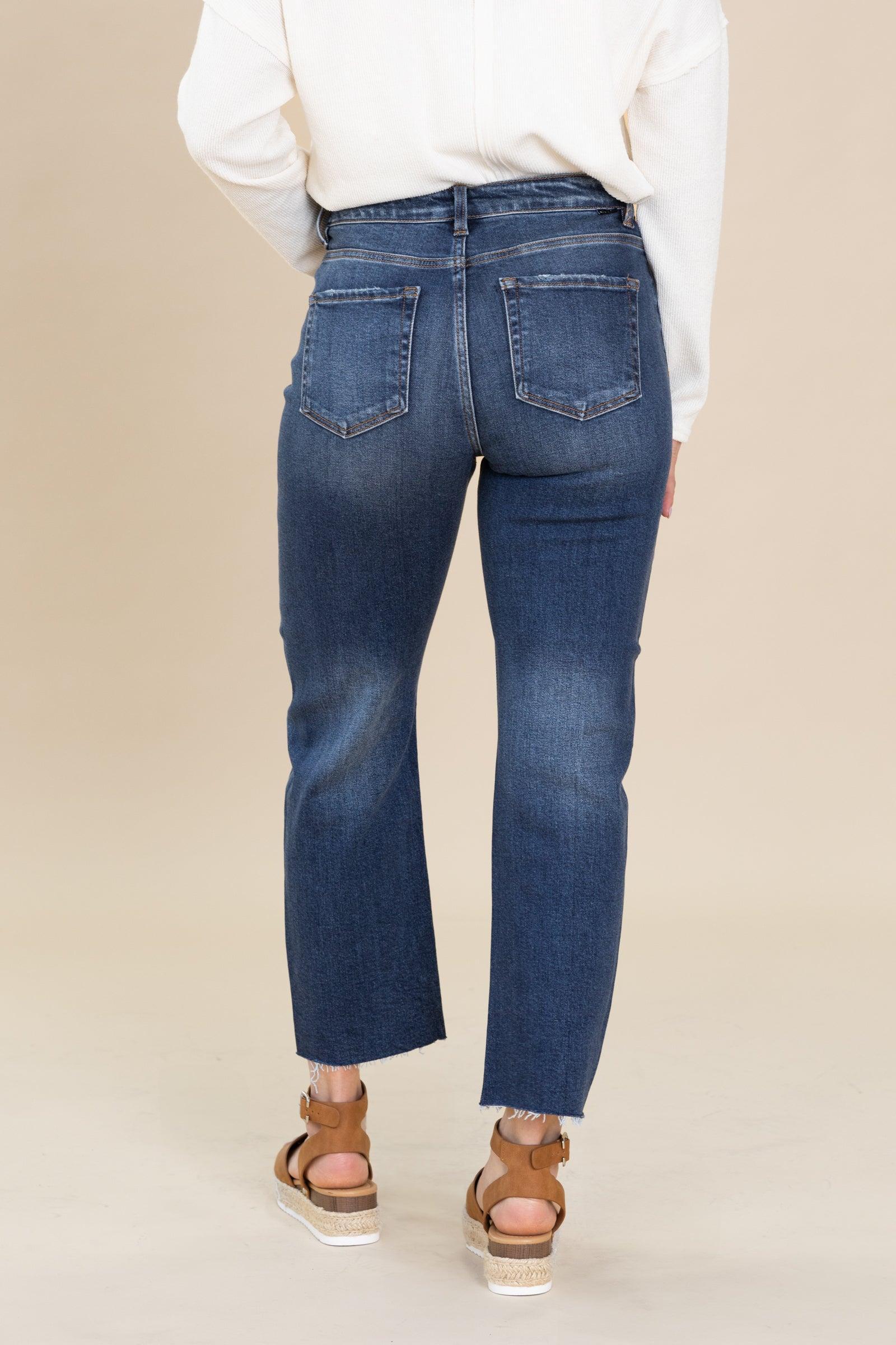 Risen Dark Wash Slim Fit Barrel Jeans Product Image