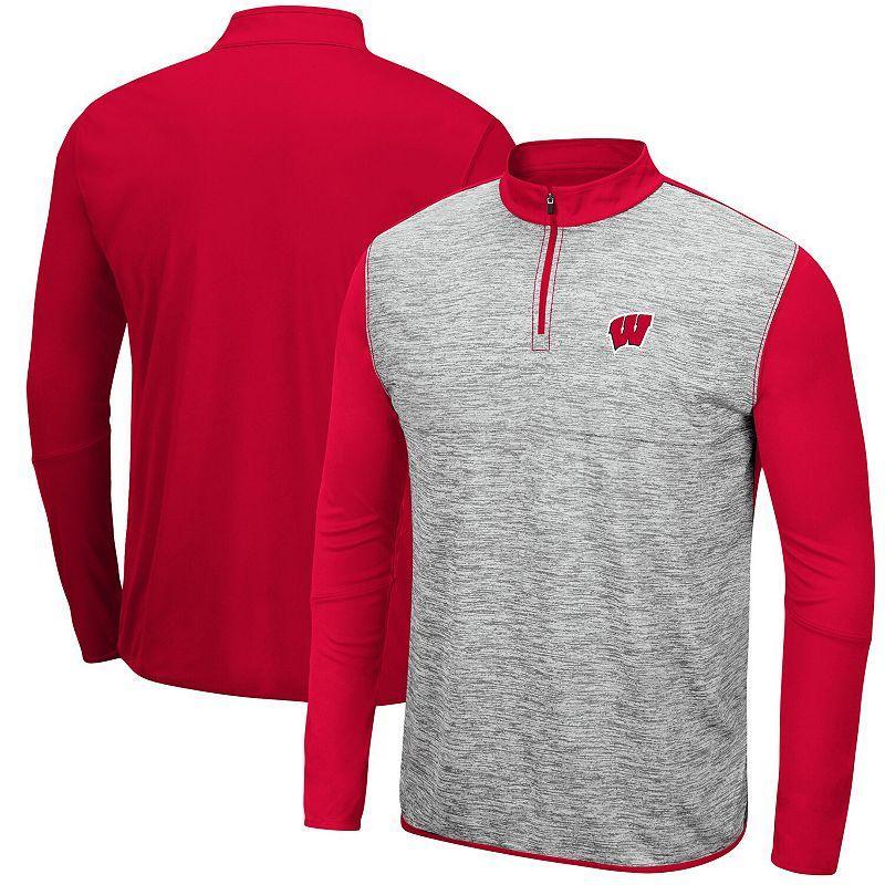Men's Colosseum Heathered Gray/Blue UCLA Bruins Prospect Quarter-Zip Jacket, Size: Large, Grey Product Image