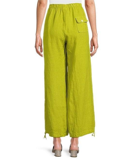Bryn Walker Light Linen Wide-Leg Oversized Fit Pull-On Pants Product Image