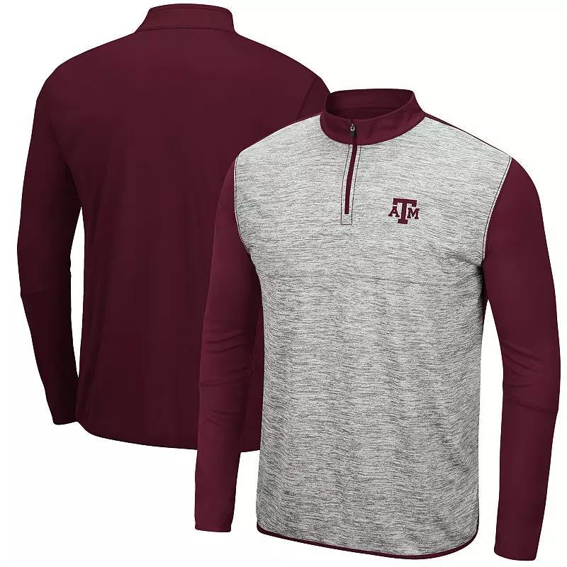 Men's Colosseum Heathered Gray/Blue UCLA Bruins Prospect Quarter-Zip Jacket, Size: Large, Grey Product Image