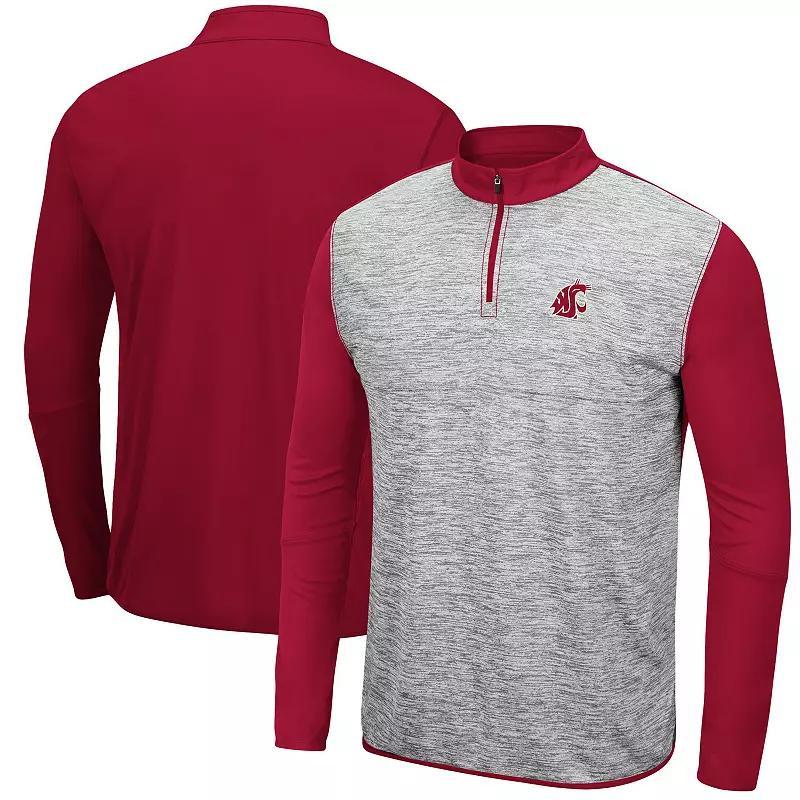 Men's Colosseum Heathered Gray/Blue UCLA Bruins Prospect Quarter-Zip Jacket, Size: Large, Grey Product Image