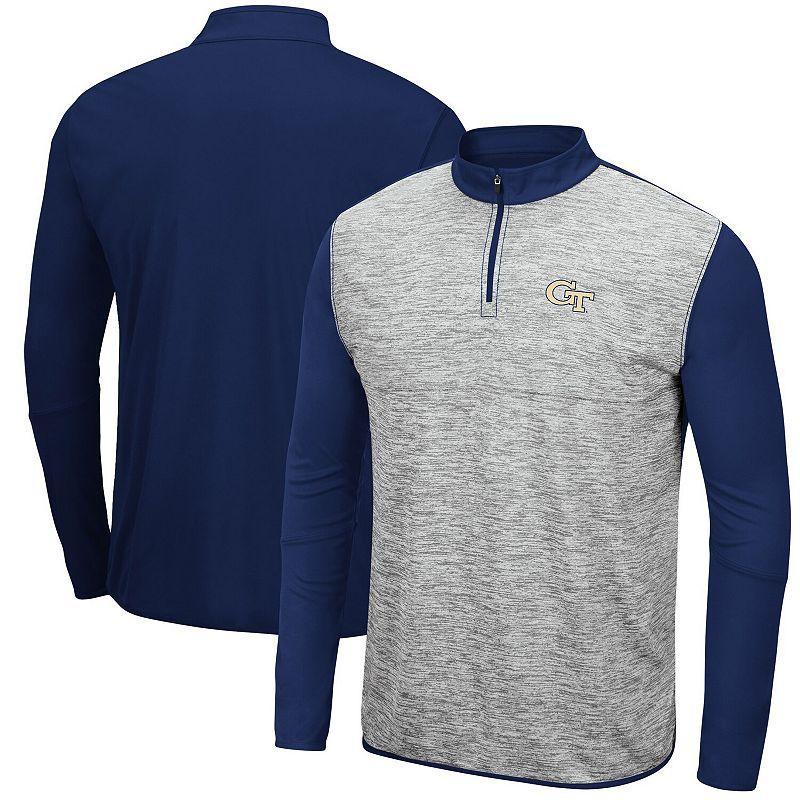 Men's Colosseum Heathered Gray/Maroon Texas A&M Aggies Prospect Quarter-Zip Jacket, Size: 2XL, Grey Product Image