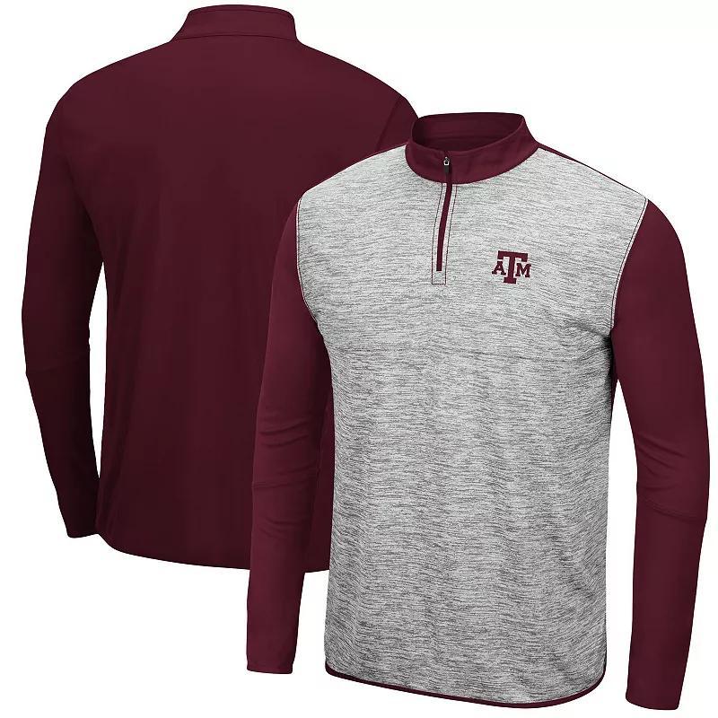Men's Colosseum Heathered Gray/Blue UCLA Bruins Prospect Quarter-Zip Jacket, Size: Large, Grey Product Image