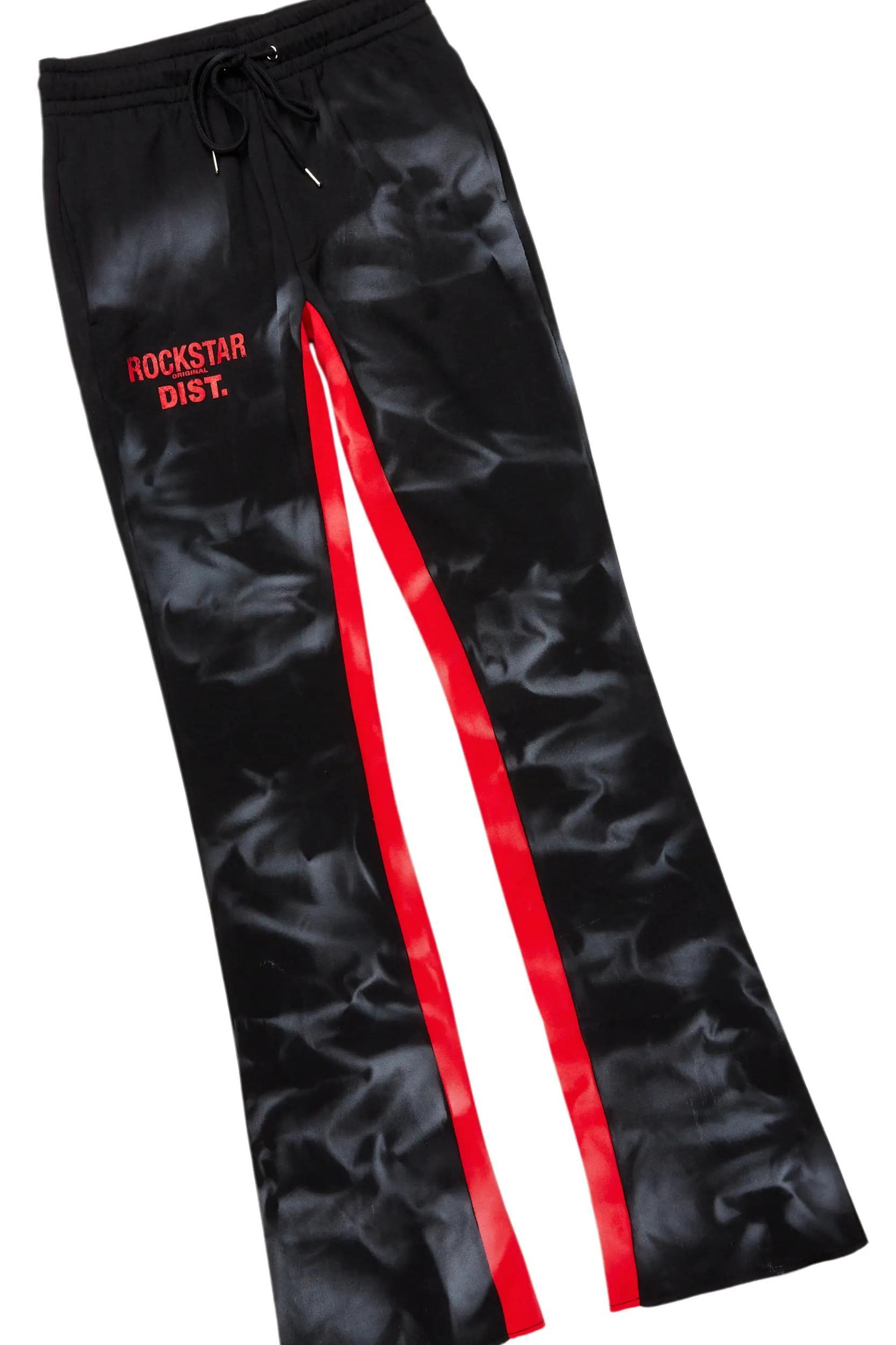 Nelly Black/Red Hoodie/Baggy Track Pant Set Male Product Image