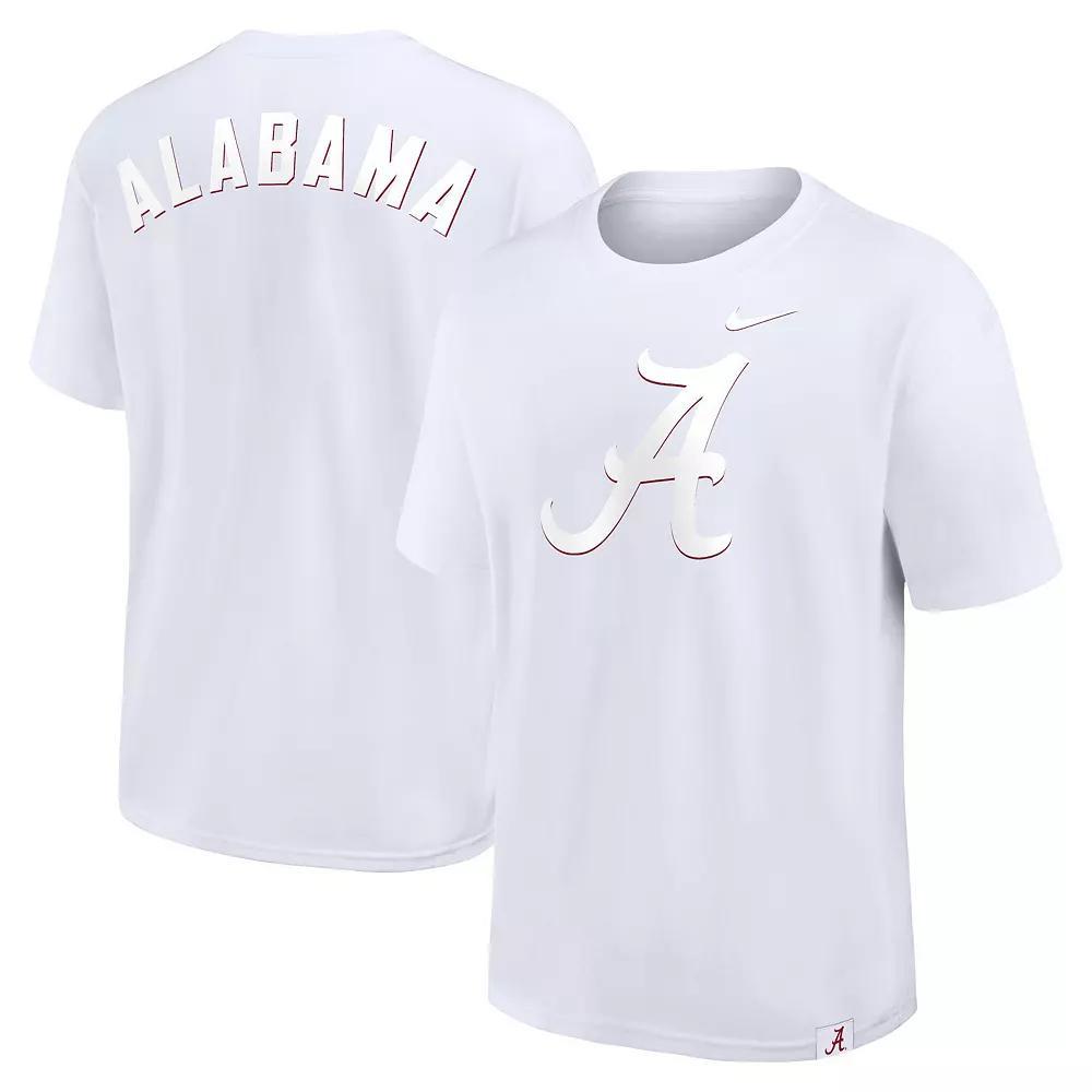 Men's Nike White Alabama Crimson Tide 2-Hit Statement Max90 T-Shirt, Size: 2XL Product Image