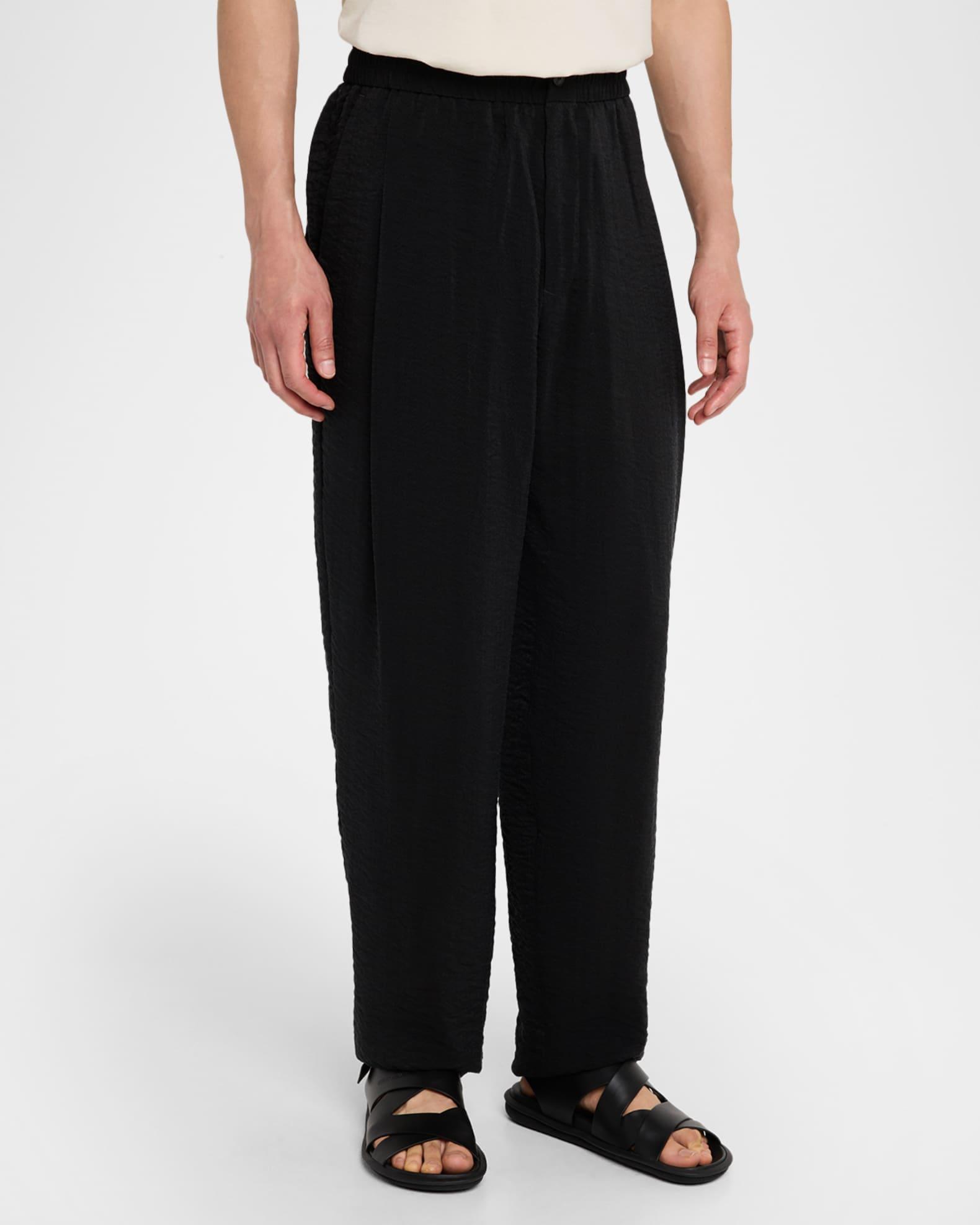 Men's Cupro Blend Drawstring Trousers Product Image