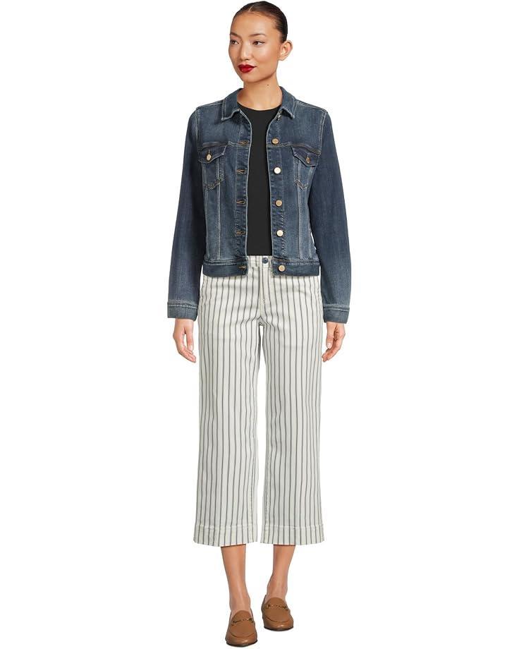 Wide Leg Knit Denim Cargo w/ Elastic Back Wb Product Image