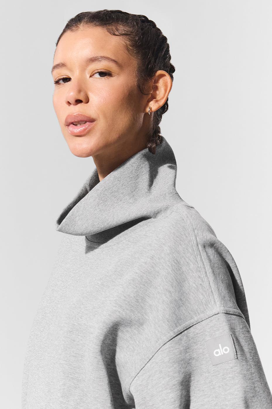 Hazy Mock Neck Pullover - Dark Athletic Heather Grey Product Image