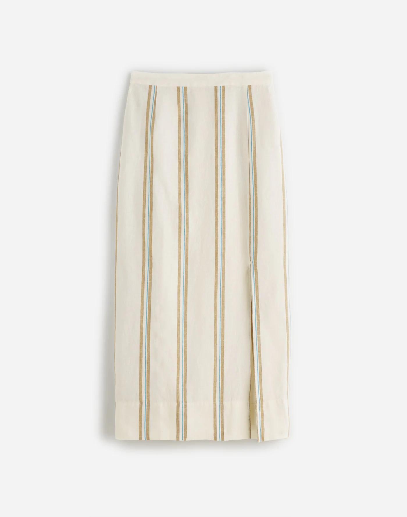 Column Maxi Skirt in 100% Linen Product Image