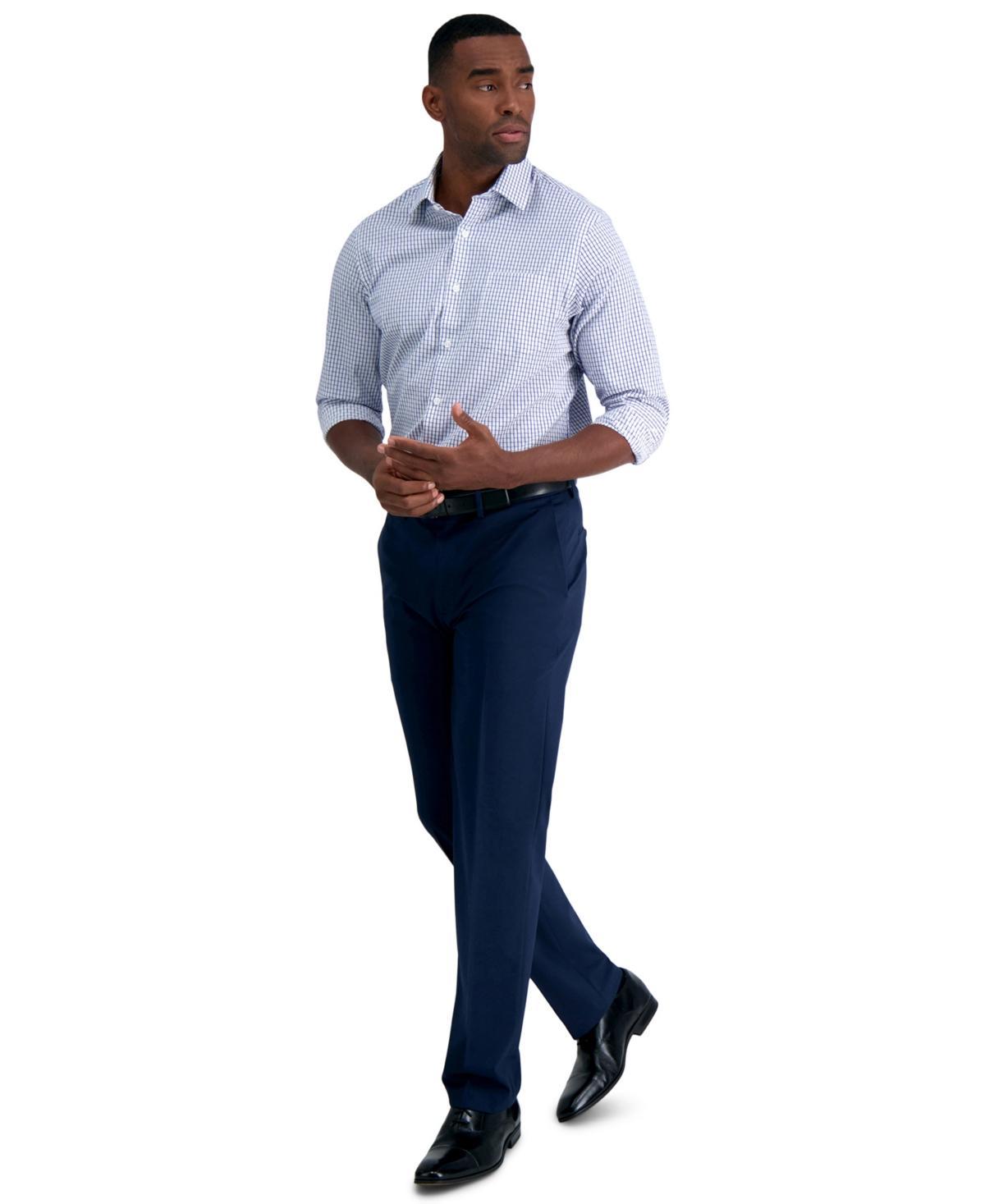 Men's J.M. Haggar Premium Slim-Fit 4-Way Stretch Flat-Front Dress Pants, Size: 38 X 32, Blue Product Image