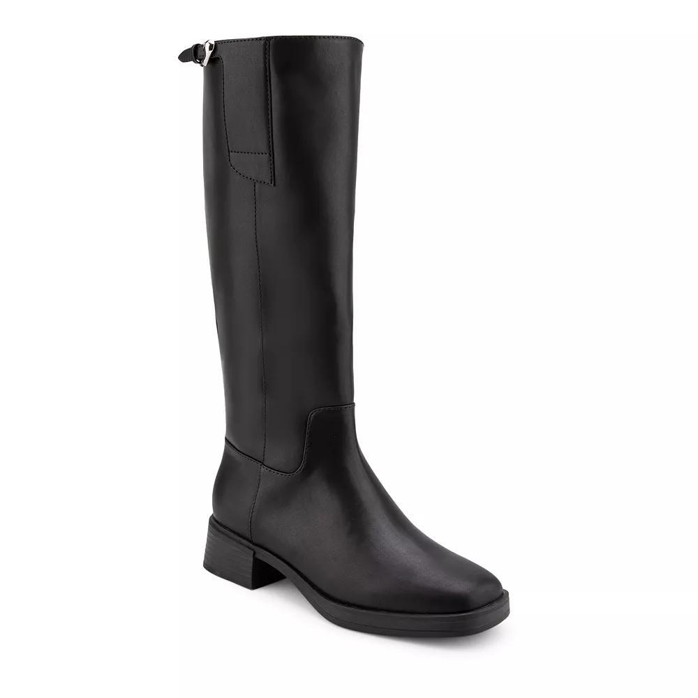 Aerosoles Della Women's Knee-High Equestrian Boots, Size: 9, Black Faux Leather Product Image