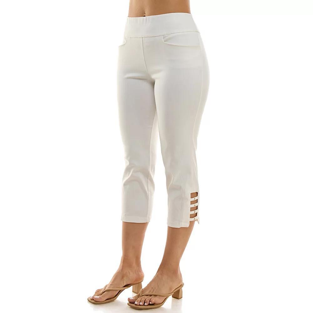 Women's Nina Leonard Pull-On Crop Pants, Size: Small, Glass Product Image