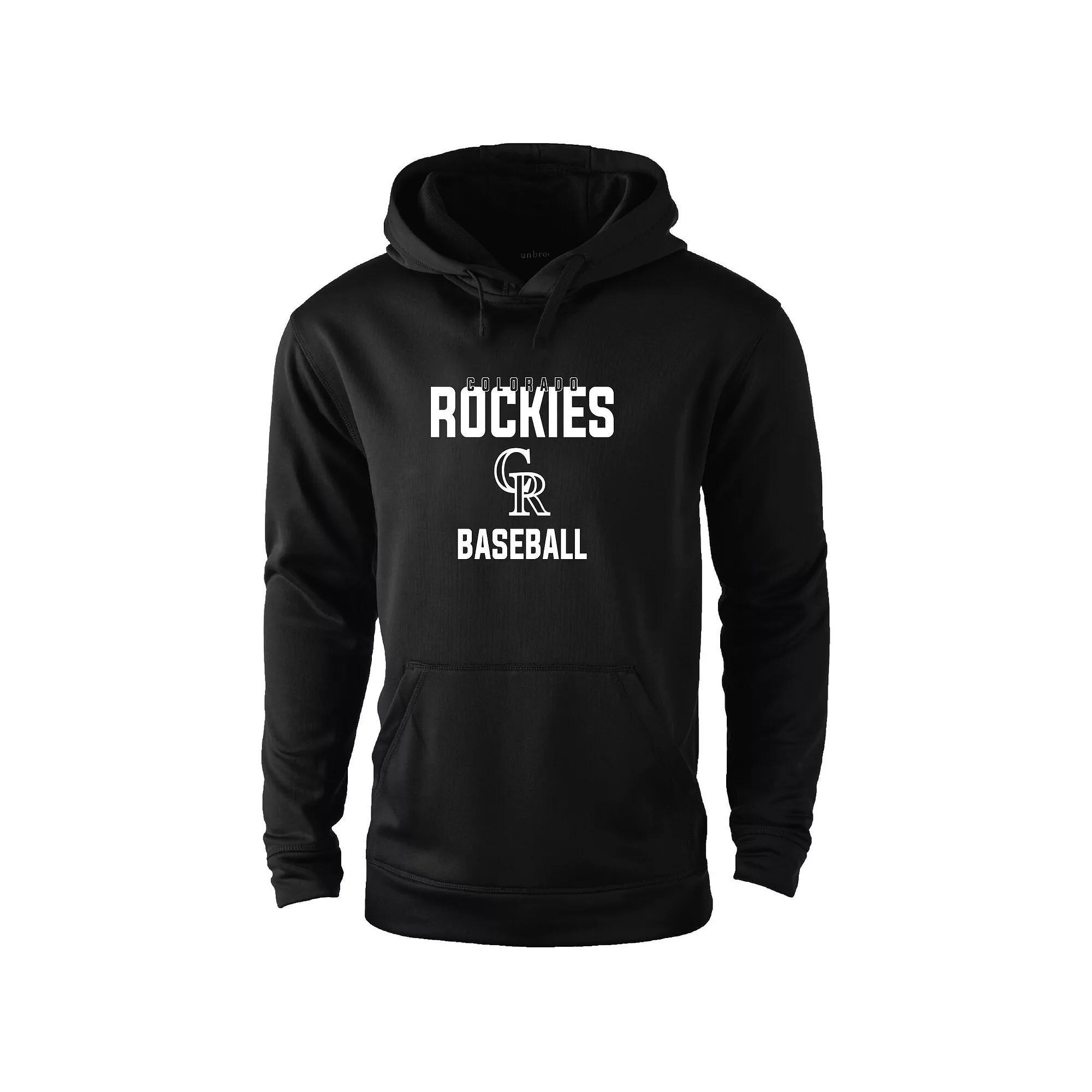 Men's Dunbrooke Black Colorado Rockies Champion Pullover Hoodie, Size: XL Product Image
