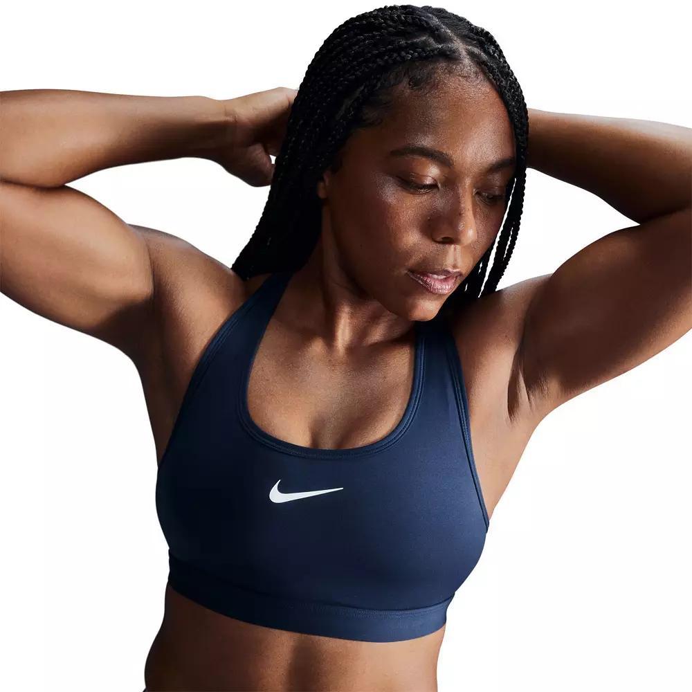 Women's Nike Swoosh Medium Support Padded Sports Bra, Size: Small, Armory Blue Product Image