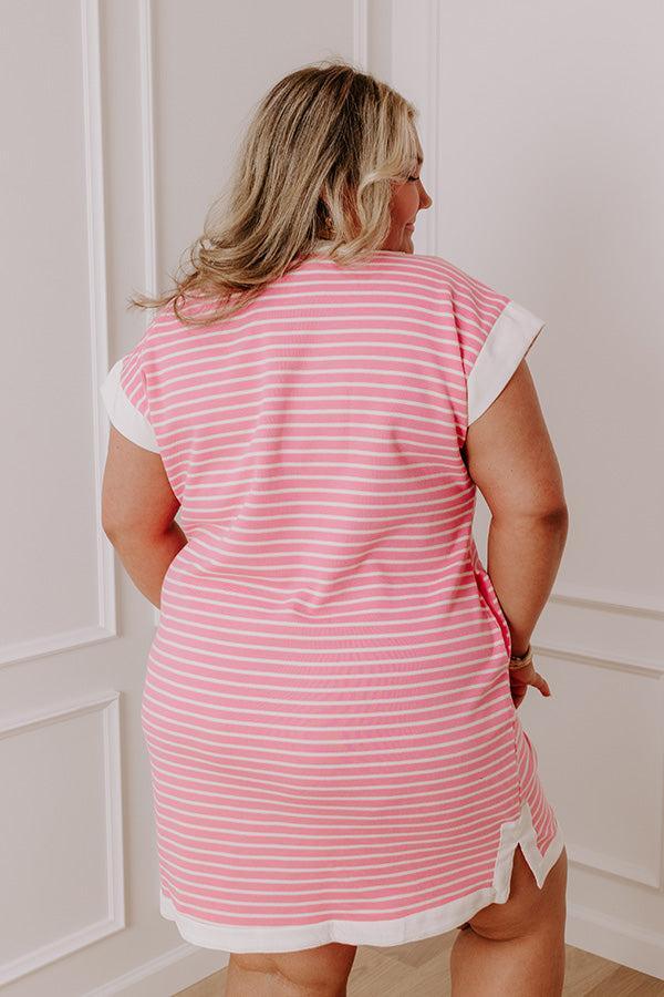 Think Happy Thoughts Stripe Mini Dress Curves Product Image