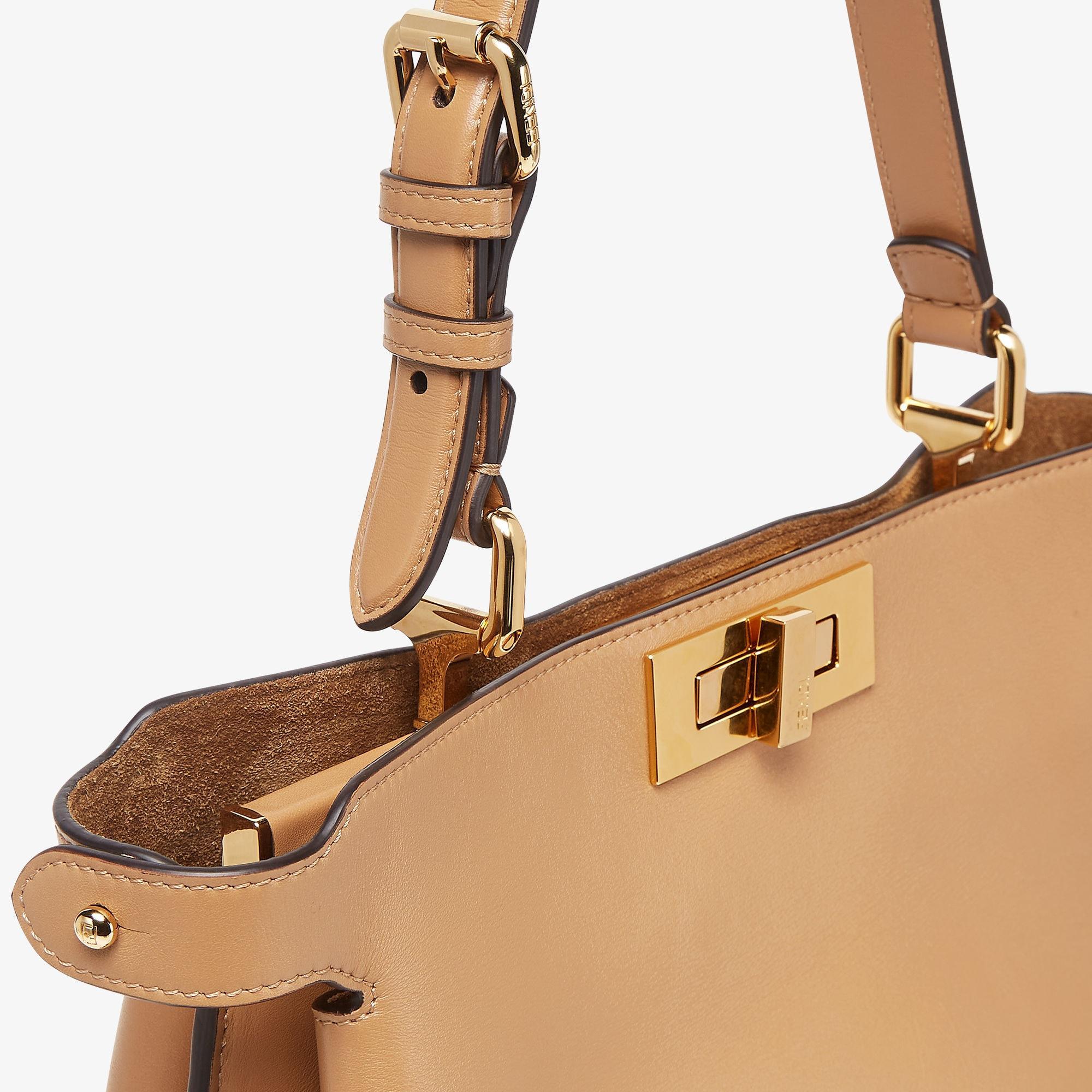 Peekaboo Soft MediumCappuccino-colored leather bag Product Image