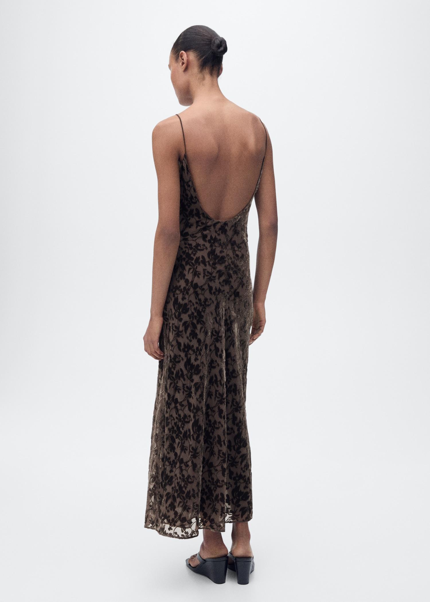 Devoré floral dress - Women | MANGO USA Product Image