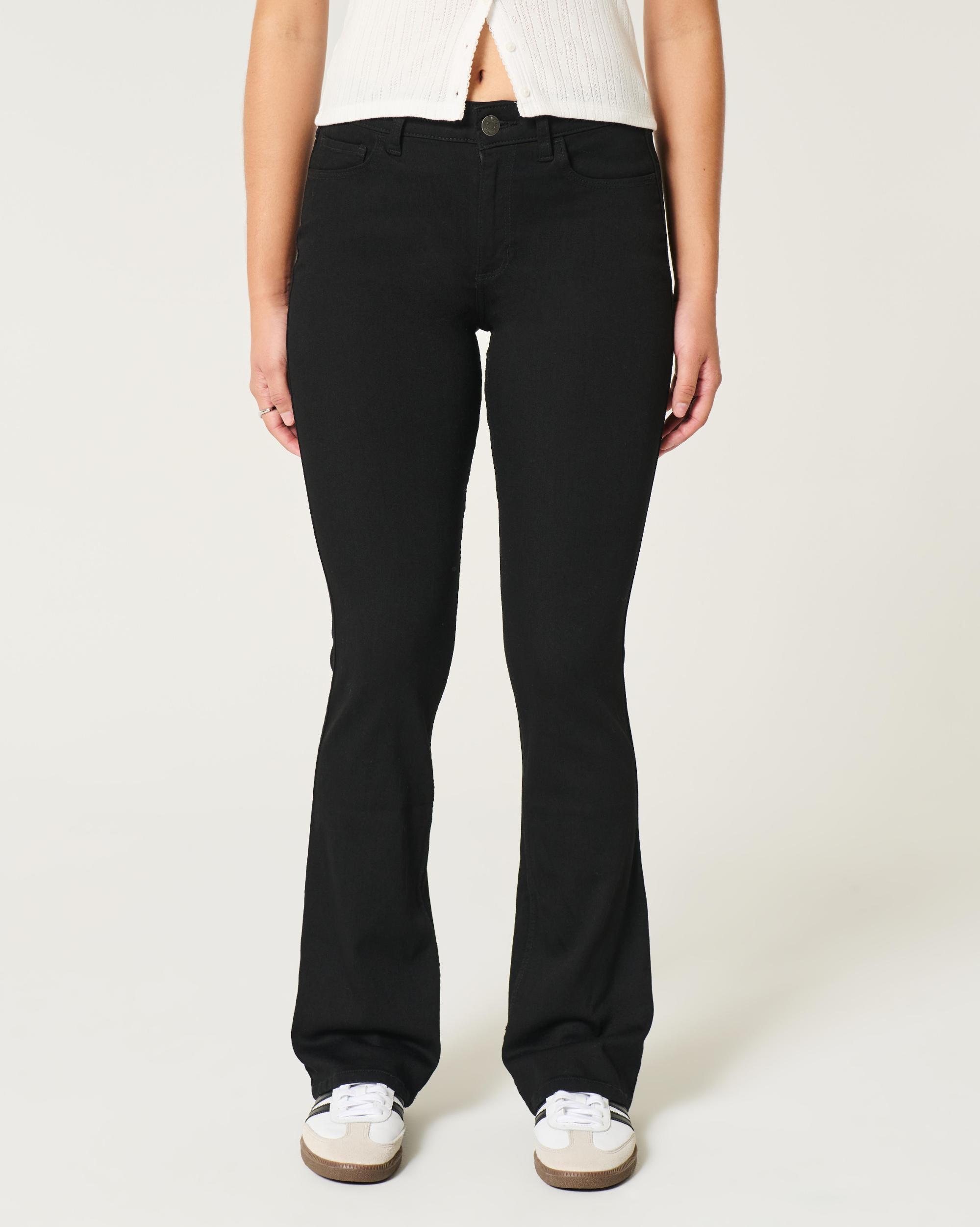 Curvy Mid-Rise Black Boot Jeans Product Image