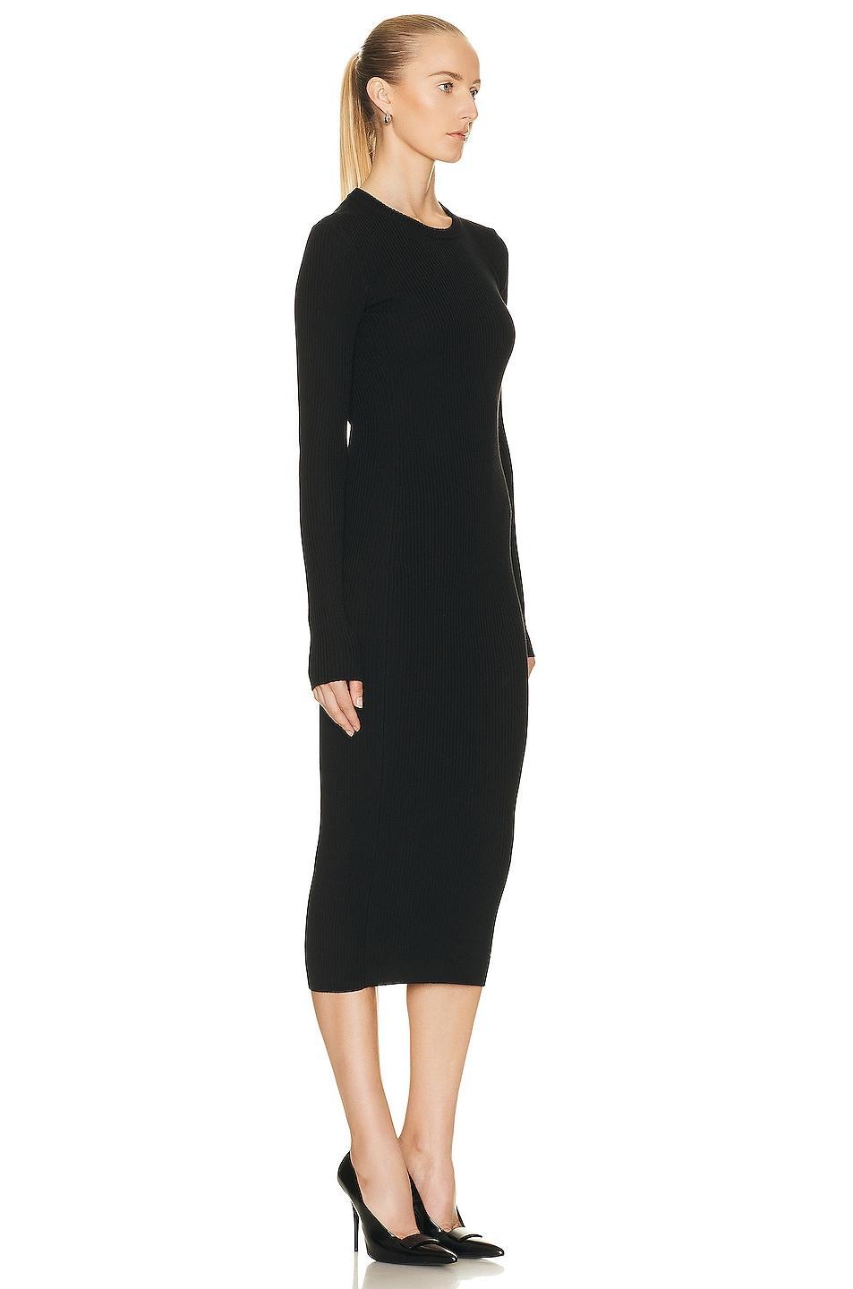 WARDROBE.NYC Ribbed Long Sleeve Dress Product Image