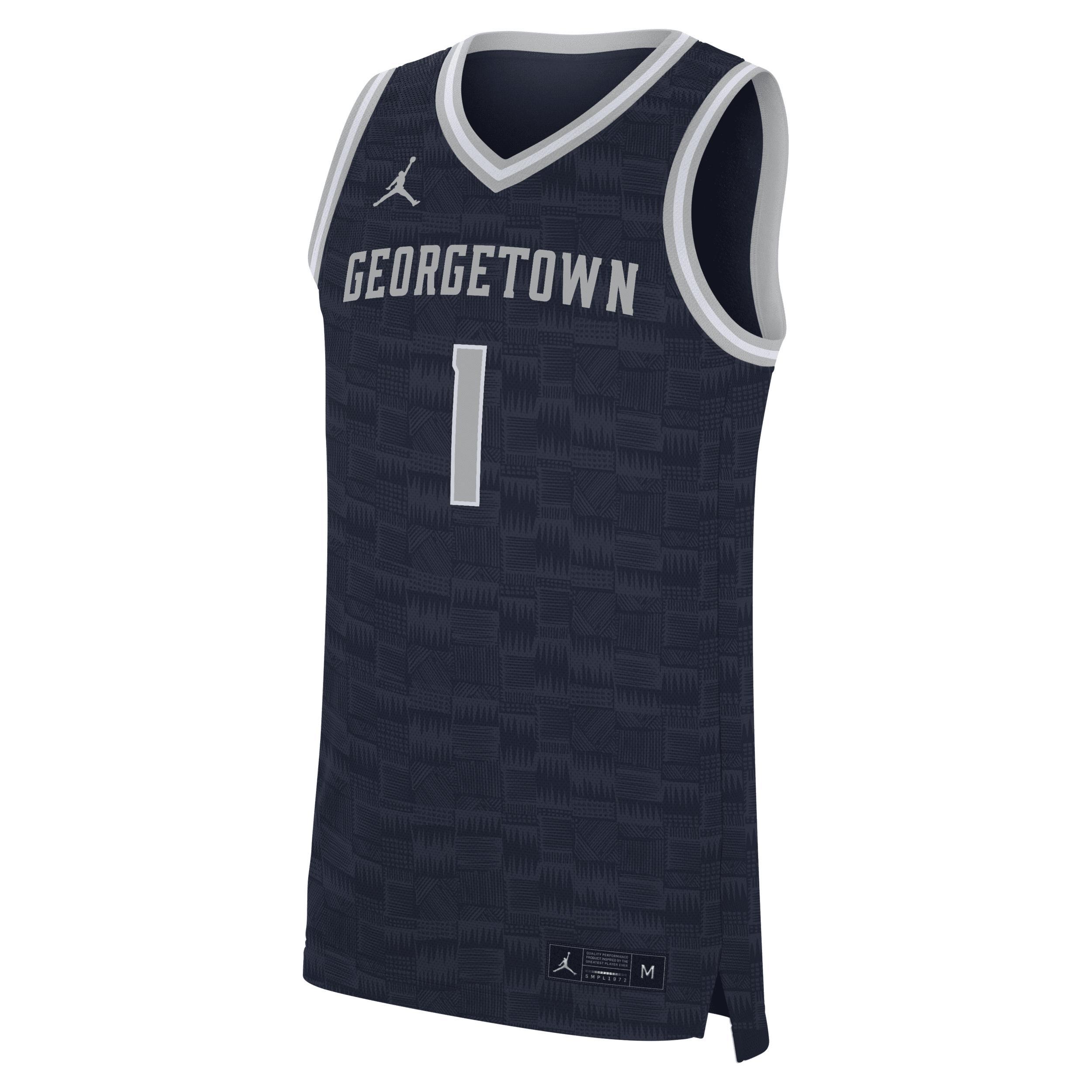 Men's Nike #1 Navy Georgetown Hoyas Replica Jersey, Size: Medium, Grg Blue Product Image
