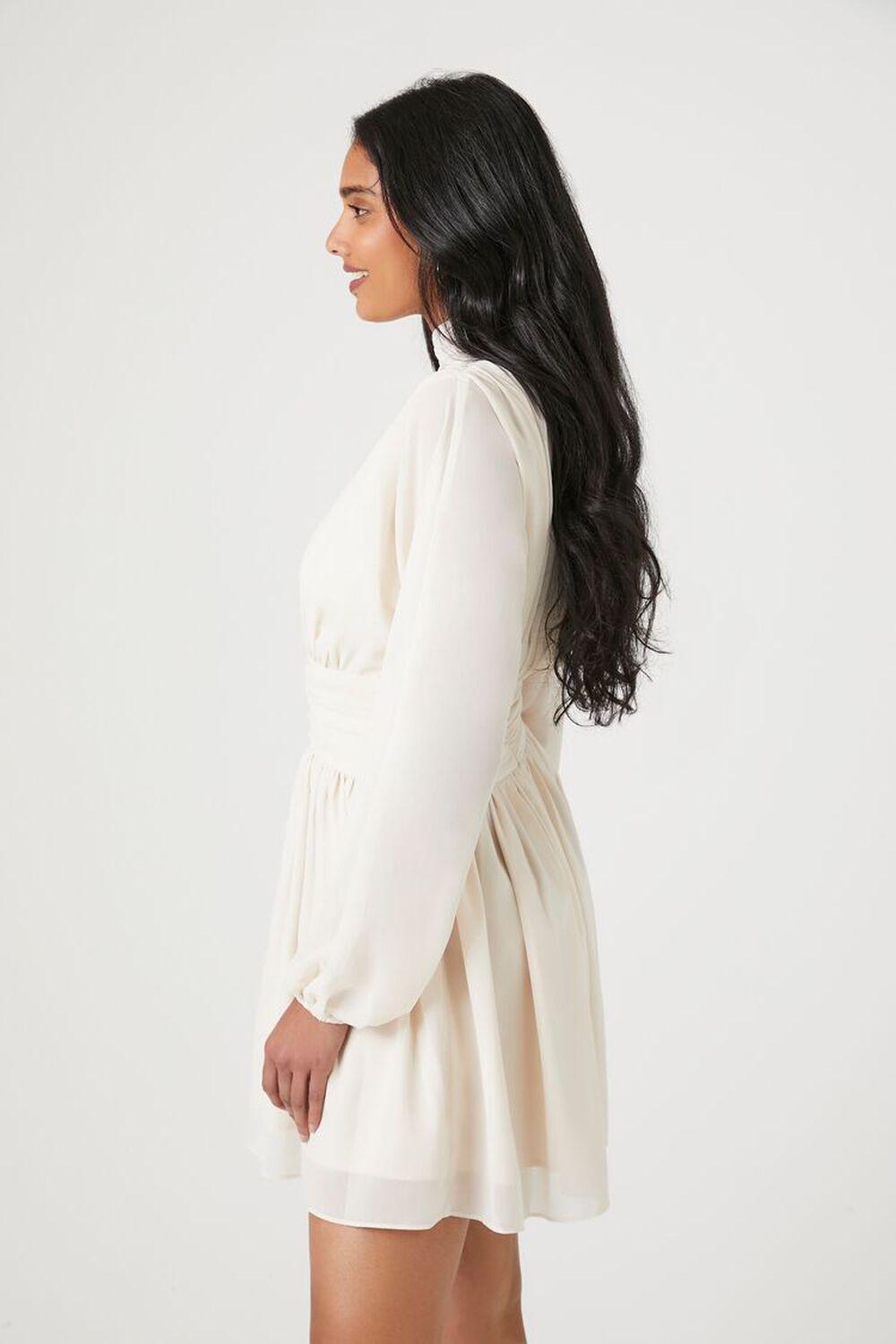 Chiffon Peasant-Sleeve Mini Dress | Forever 21 Product Image