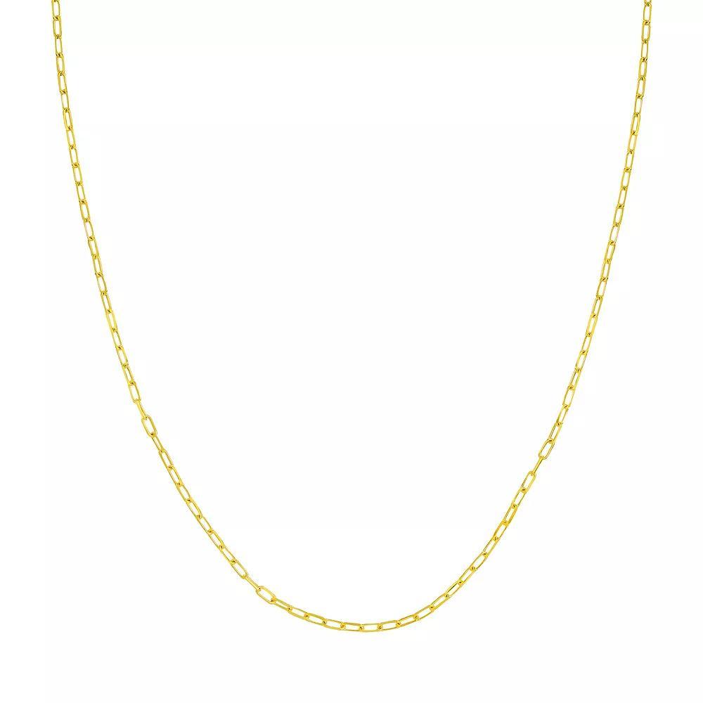 14k Gold Paper Clip Chain Necklace, Women's, Size: 24" Product Image