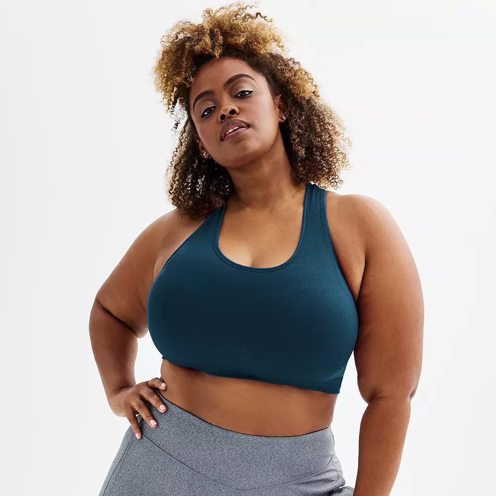 Plus Size Tek Gear® Seamless Low-Impact Sports Bra, Women's, Size: 1XL, Surely Red Product Image